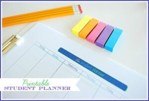 Printable Student Planner--help organize their entire week for fewer meltdowns and less stress while teaching organizational skills.