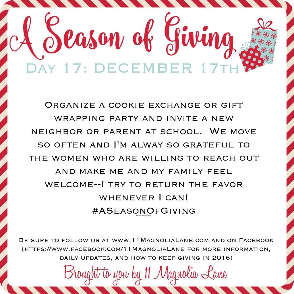 A Season of Giving: Day 17