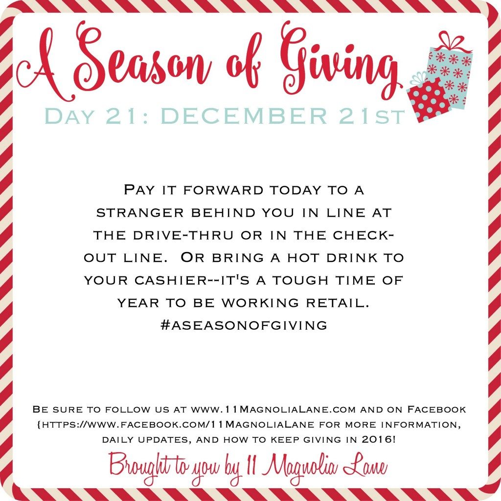 A Season of Giving: Day 21
