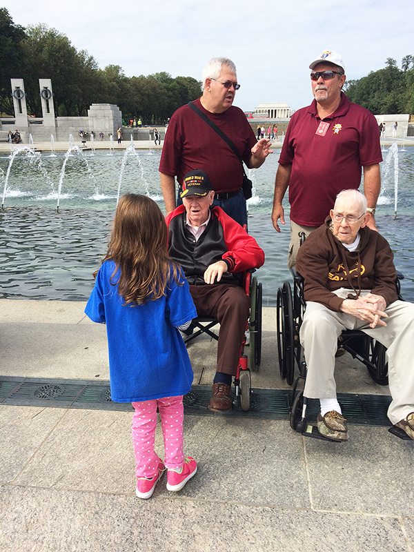 veterans at memorial