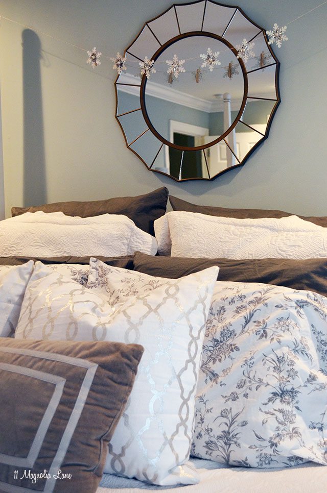 Master bedroom refresh in soothing blue grays | 11 Magnolia Lane