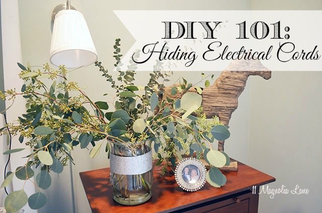 Diy 101 Hiding Electrical Cords, How To Hide Floor Lamp Cords