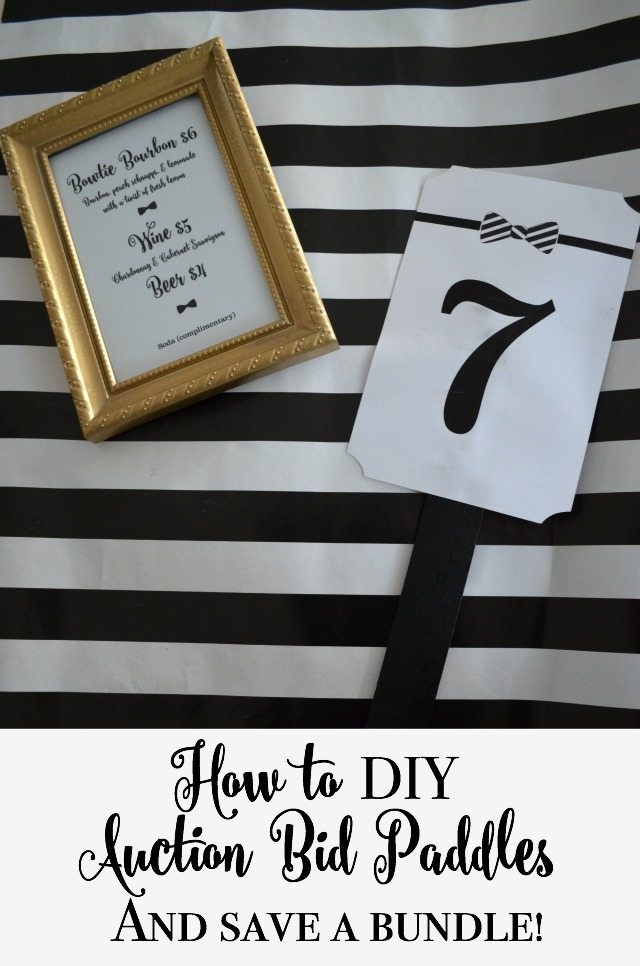 Silhouette Tutorial: How to Make DIY Auction Paddles