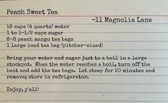 Peach sweet tea recipe | 11 Magnolia Lane