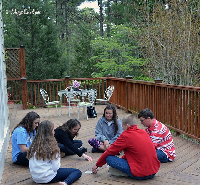 Golf party and BBQ on the back deck | 11 Magnolia Lane
