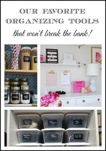 How to organize your home on a budget using inexpensive items you already have on hand or from discount sources to organize your home.