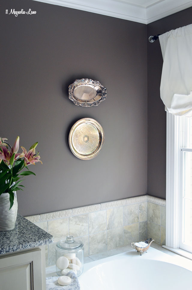 Master bathroom in browns and grays | 11 Magnolia Lane
