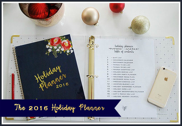 The 2016 Holiday Planner from 11 Magnolia Lane, an 18 page planner to organize your entire holiday.