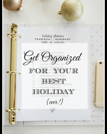 Easy ways to get organized for the holidays ahead of time this year. Save stress, prepare and be ready when Christmas arrives!