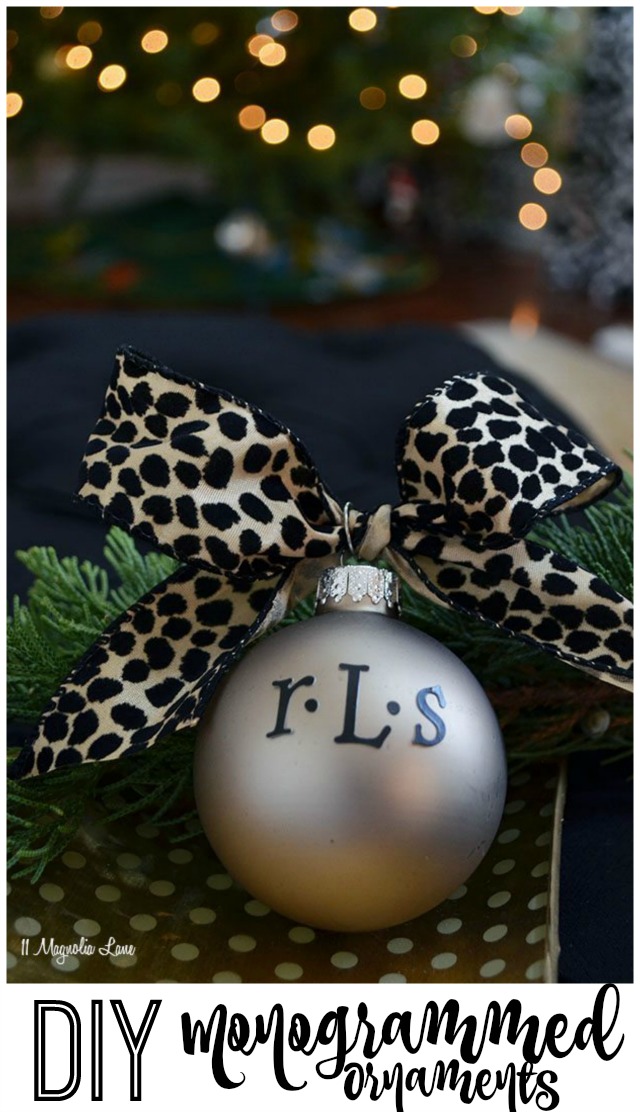 Easy DIY Gift Idea: Monogrammed Christmas Ornaments | 11 Magnolia Lane