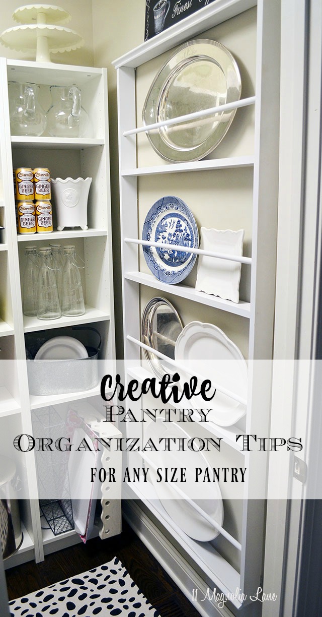 Creative pantry organization tips for pantries of all sizes! | 11 Magnolia Lane