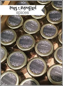 Easy Organized Spices with Chalkboard Labels