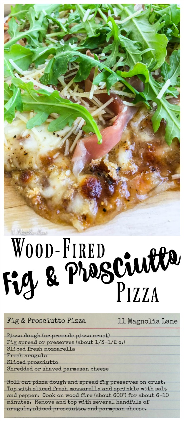 Wood-fired fig and prosciutto pizza recipe