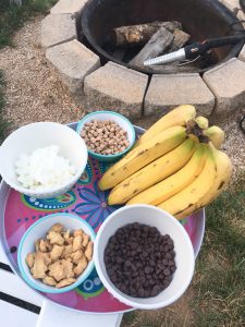 Easy Foil-Wrapped Banana Sundaes Around the FirePit {& A Giveaway}