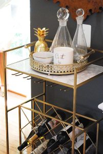 Our Updated Gold Bar Cart