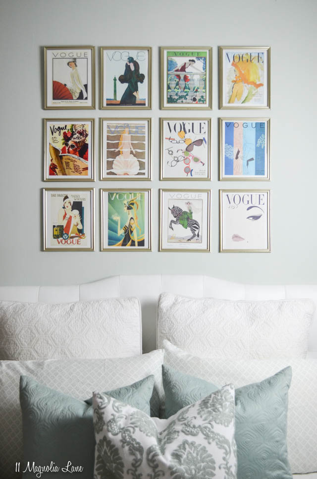 Vintage Vogue covers gallery wall | 11 Magnolia Lane