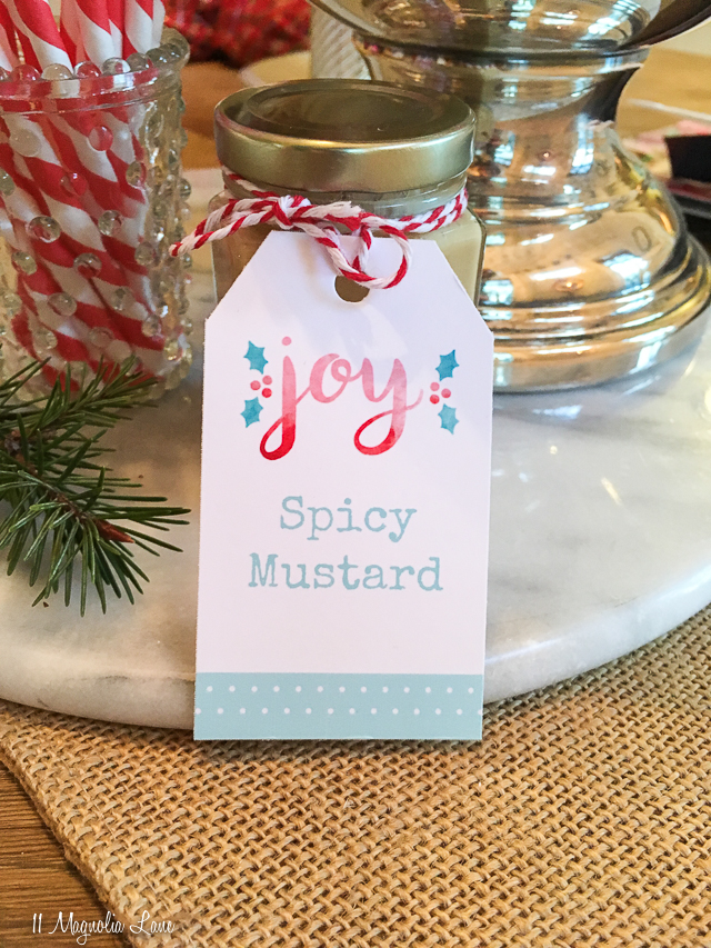 Free printable labels and recipe for delicious homemade mustard | 11 Magnolia Lane