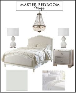 A classically styled master bedroom on a budget