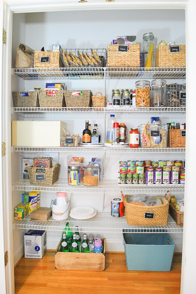 Organizing Our Double Pantry {Real Food Organization}