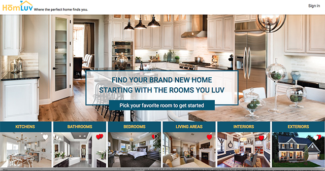HomeLuv is an easy way to find a new home floorpan online