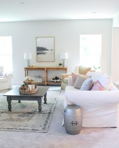 Amy's New Living Room Decorated with neutrals and texture