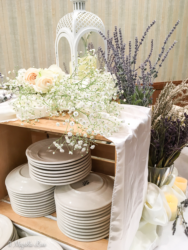 Lavender and wheat reception or event decorations | 11 Magnolia Lane