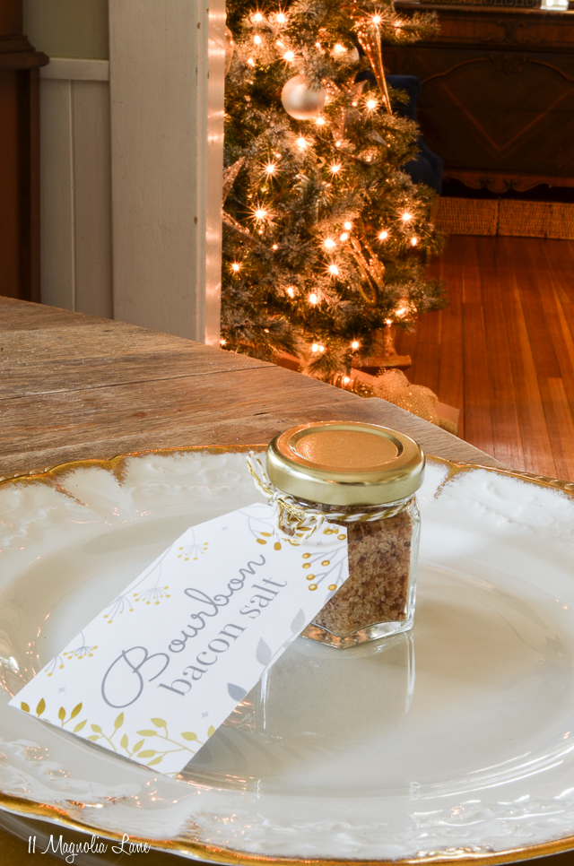 Bourbon Bacon Salt-easy DIY gift recipe-free printable labels | 11 Magnolia Lane