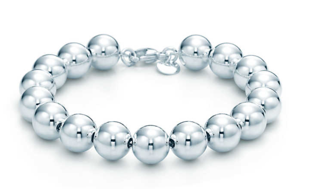 Tiffany silver bead bracelet