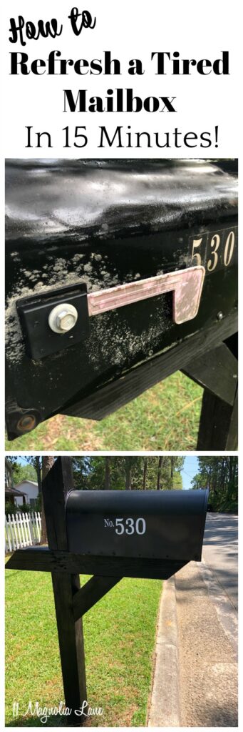 How to refresh a tired mailbox in 15 minutes with paint and vinyl | 11 Magnolia Lane