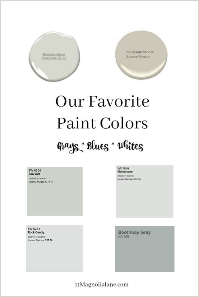 The best gray, white and neutral paint colors for your home. Shown in real rooms. 
