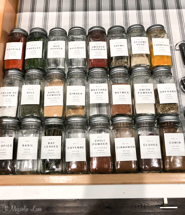 Organized Spice Drawer