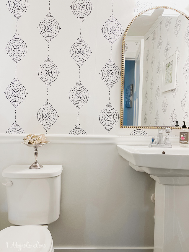 How To Easily Install Serena and Lily Wallpaper in a Bathroom